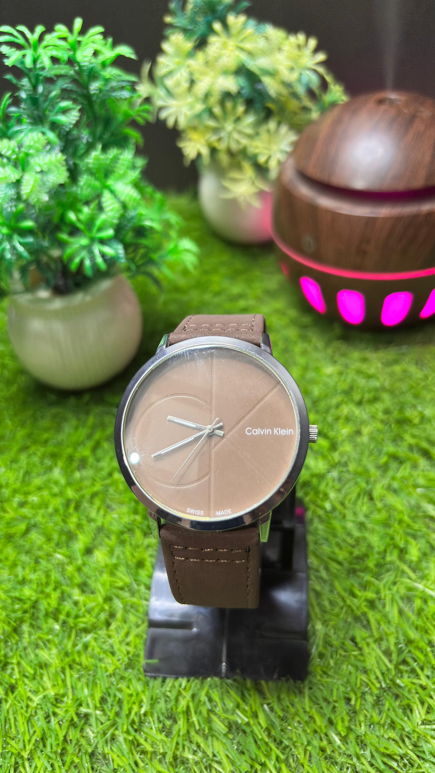 Calvin Klein Brown Leather Watch