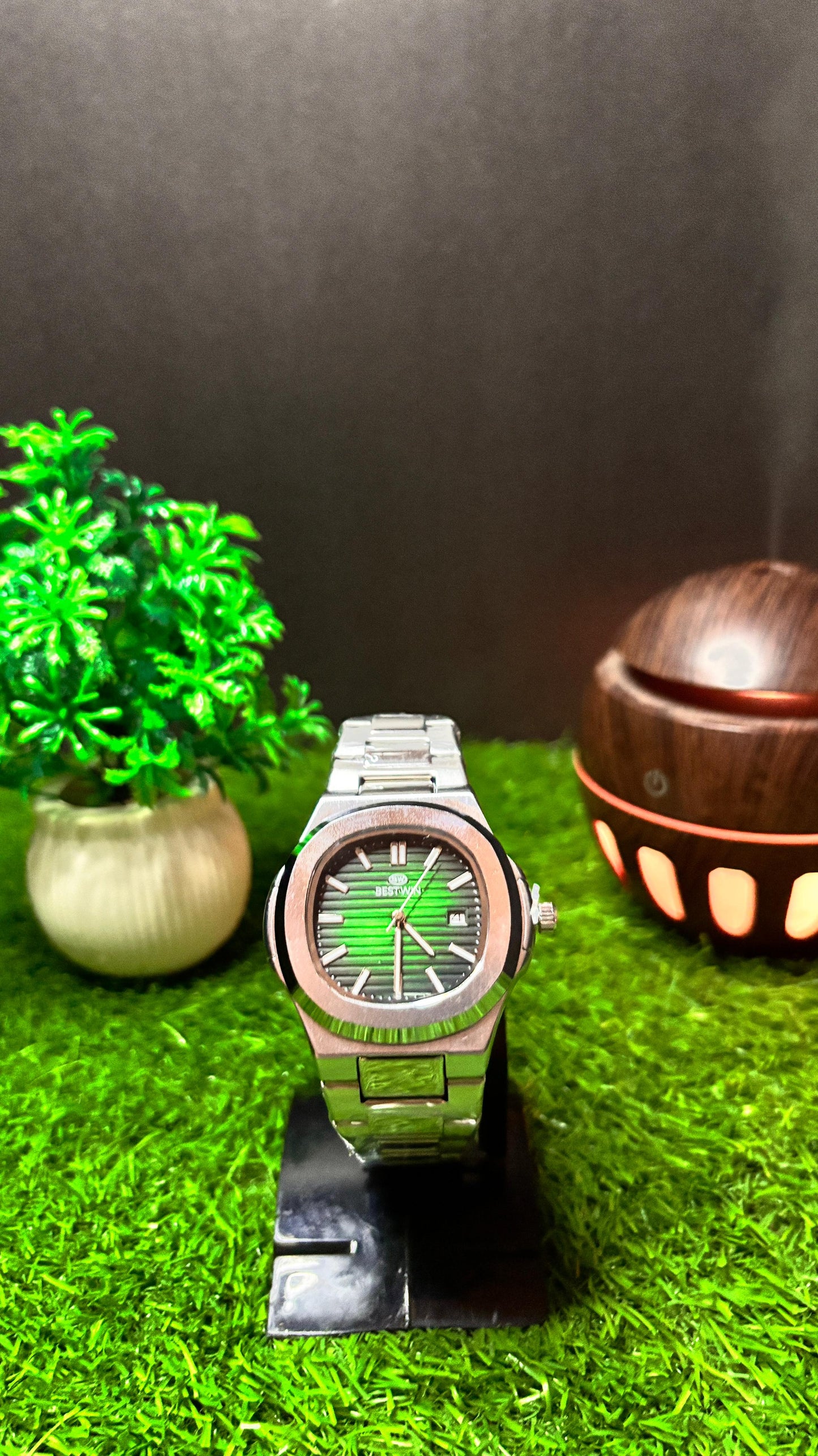 BestWin Green Dial Chain Watch