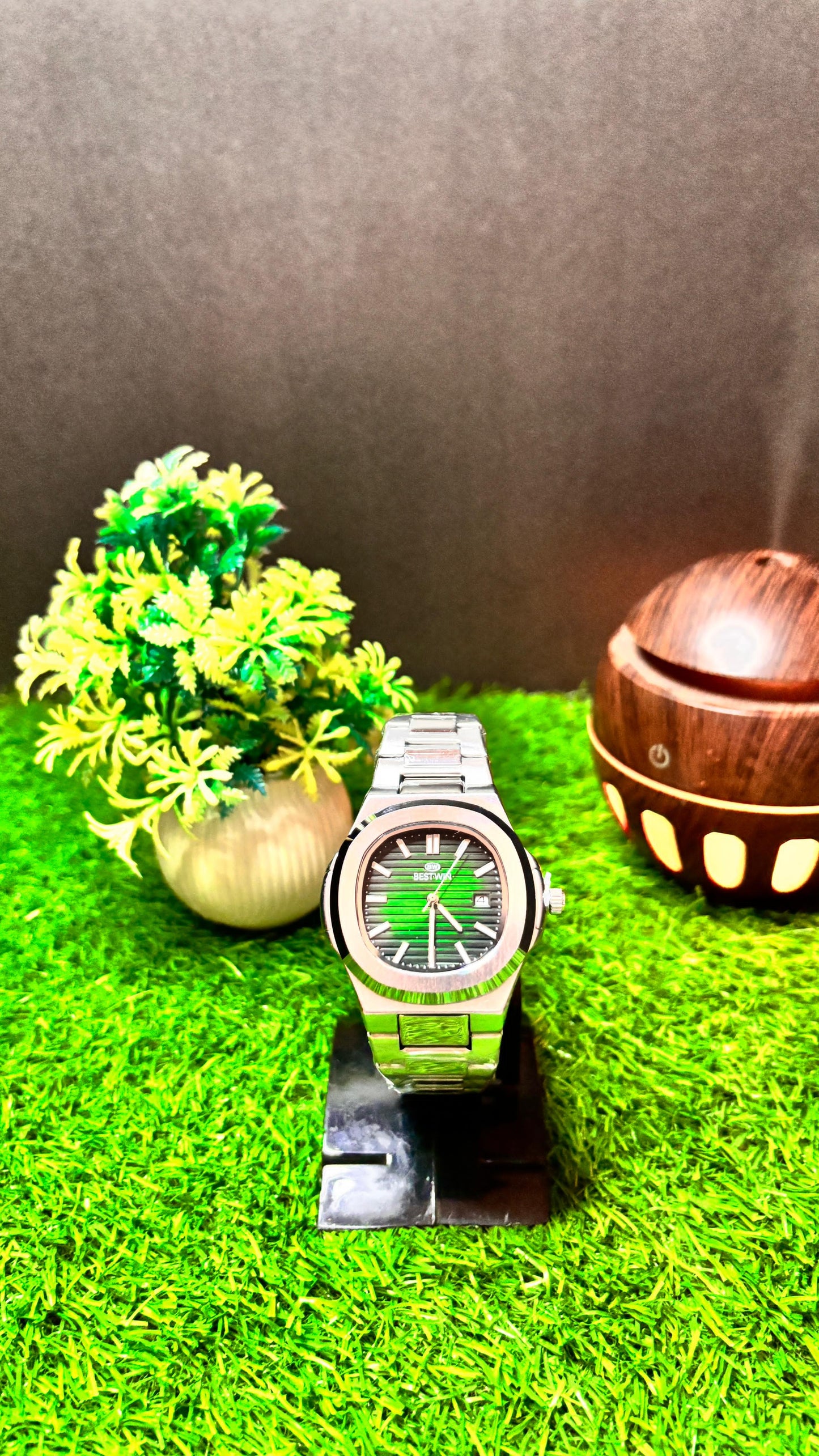 BestWin Green Dial Chain Watch