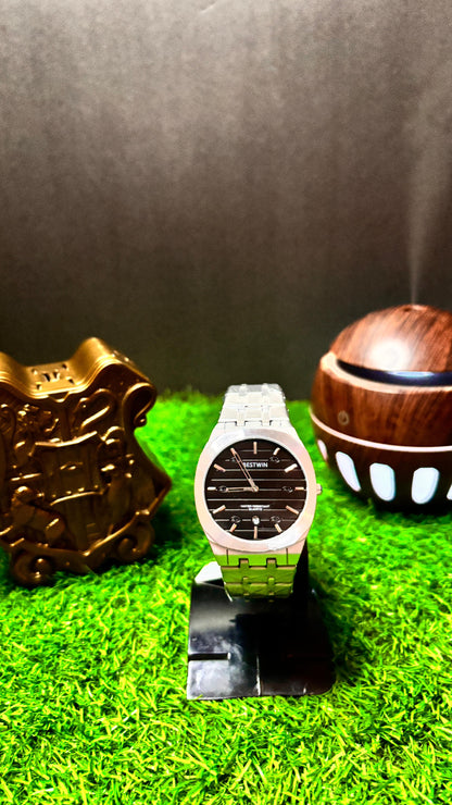 BestWin Black Dial Chain Watch