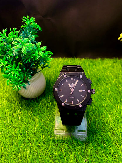 Hublot Premium Watch – Pure Black Edition – Black Dial