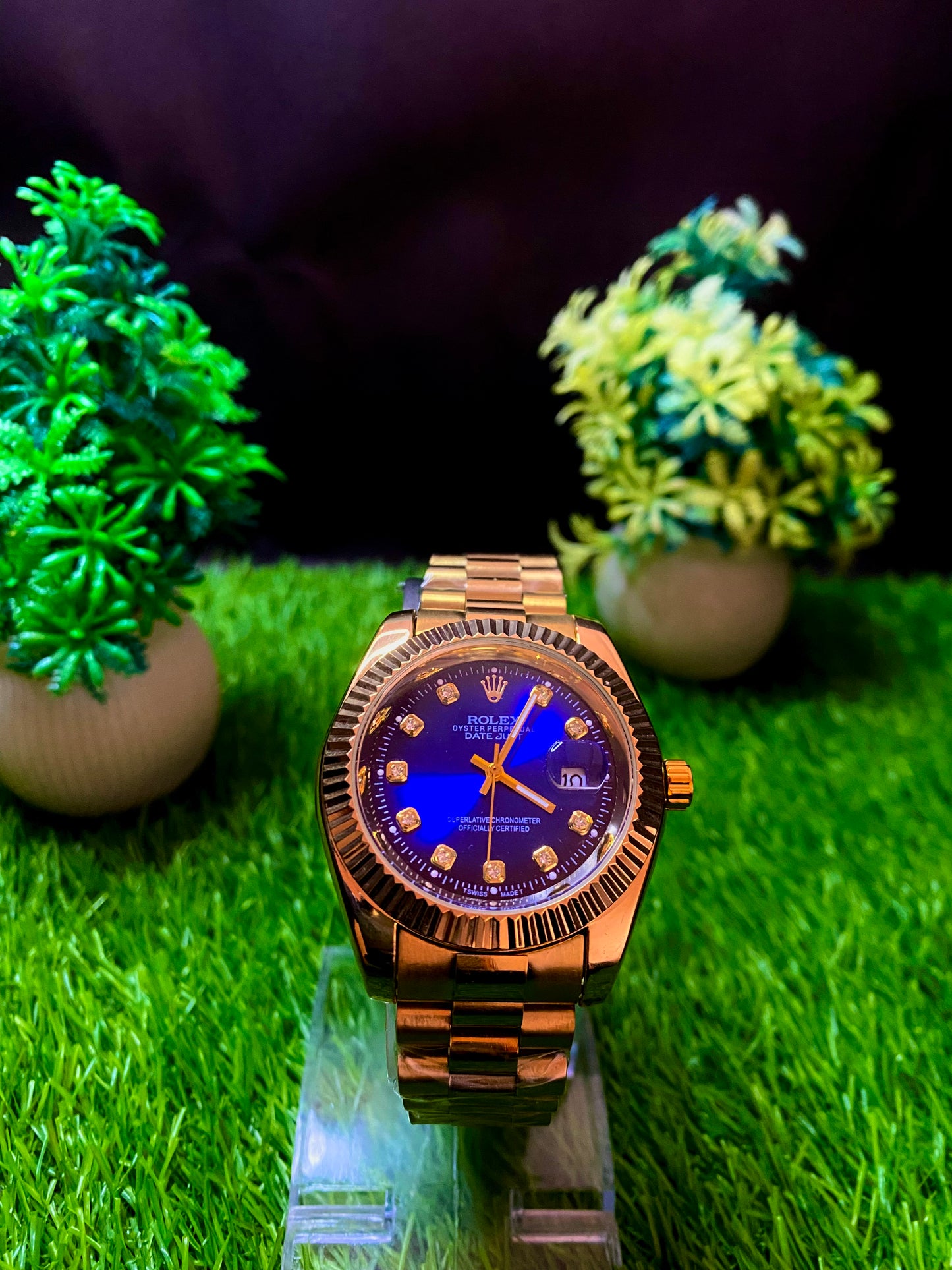 Rolex Premium Watch – Blue Dial | Bronze Edition
